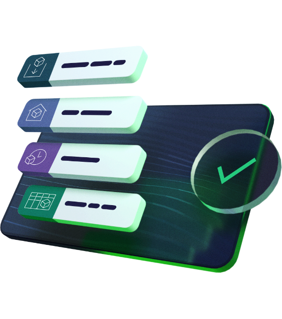 3D Illustration of transactional UI