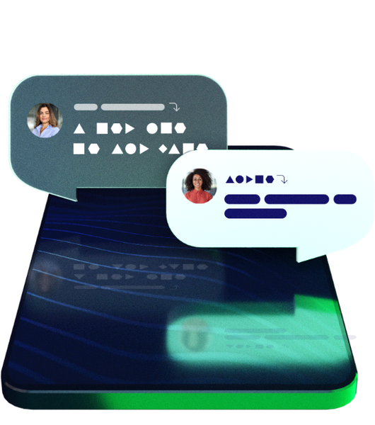 3D Illustration of translation service